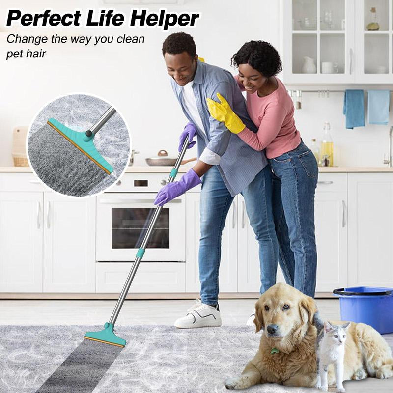 Cat Hair Remover, Adjustable Pet Hair Remover, Pet Cleaning Brush with Hanging Ring, Power Broom, Pet Hair Remover Tool for Carpets Floor Use, Pet Products, Cat Grooming Accessories