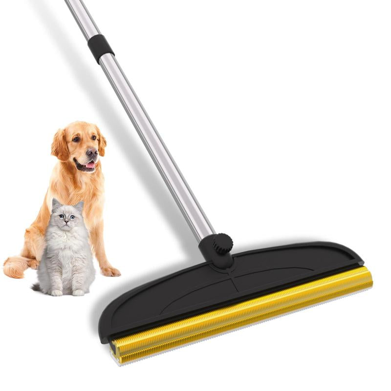 Cat Hair Remover, Adjustable Pet Hair Remover, Pet Cleaning Brush with Hanging Ring, Power Broom, Pet Hair Remover Tool for Carpets Floor Use, Pet Products, Cat Grooming Accessories