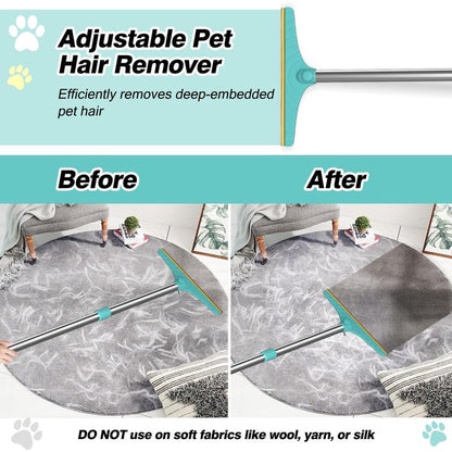 Cat Hair Remover, Adjustable Pet Hair Remover, Pet Cleaning Brush with Hanging Ring, Power Broom, Pet Hair Remover Tool for Carpets Floor Use, Pet Products, Cat Grooming Accessories