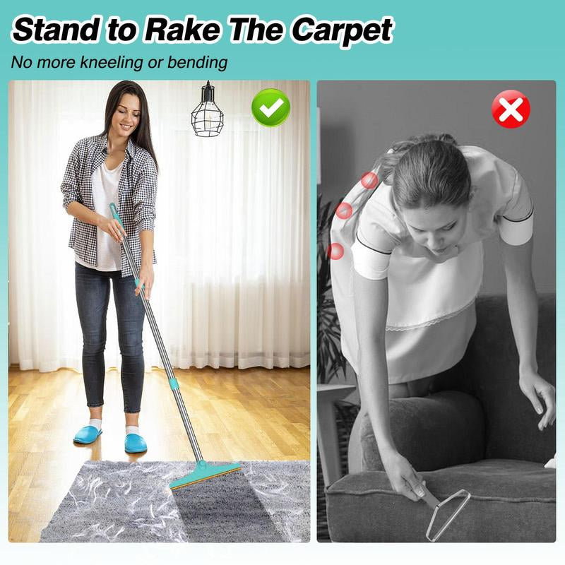 Cat Hair Remover, Adjustable Pet Hair Remover, Pet Cleaning Brush with Hanging Ring, Power Broom, Pet Hair Remover Tool for Carpets Floor Use, Pet Products, Cat Grooming Accessories