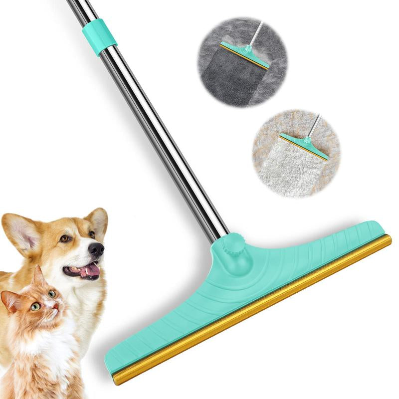 Cat Hair Remover, Adjustable Pet Hair Remover, Pet Cleaning Brush with Hanging Ring, Power Broom, Pet Hair Remover Tool for Carpets Floor Use, Pet Products, Cat Grooming Accessories
