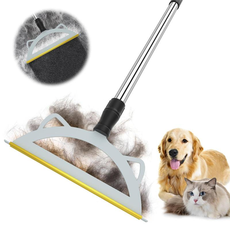 Cat Hair Remover, Adjustable Pet Hair Remover, Pet Cleaning Brush with Hanging Ring, Power Broom, Pet Hair Remover Tool for Carpets Floor Use, Pet Products, Cat Grooming Accessories