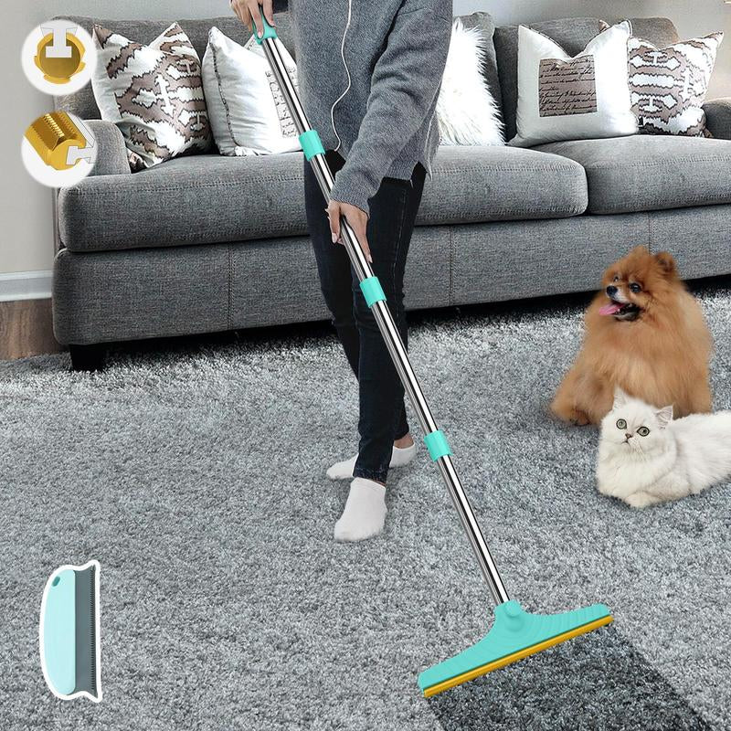 Cat Hair Remover, Adjustable Pet Hair Remover, Pet Cleaning Brush with Hanging Ring, Power Broom, Pet Hair Remover Tool for Carpets Floor Use, Pet Products, Cat Grooming Accessories