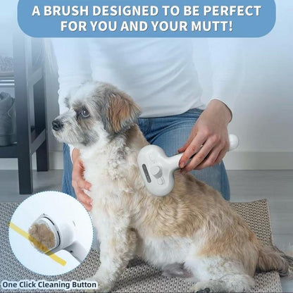 Pet Spray Hair Removal Comb, 1 Count Electric Spray Cat Brush for Shedding, Pet Dog Brush, Pet Hair Brush, USB Rechargeable One Button Hair Removal Brush, Pet Grooming Tools for Daily Use