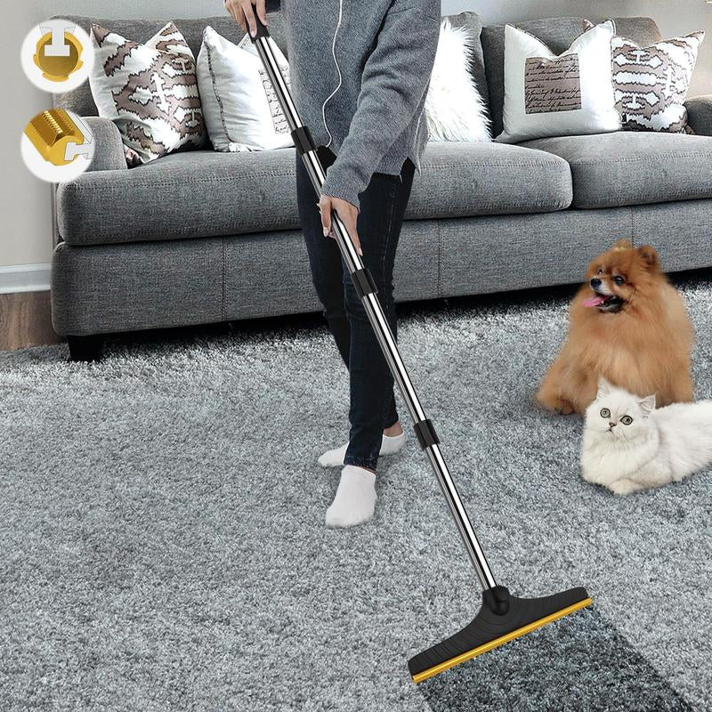 Cat Hair Remover, Adjustable Pet Hair Remover, Pet Cleaning Brush with Hanging Ring, Power Broom, Pet Hair Remover Tool for Carpets Floor Use, Pet Products, Cat Grooming Accessories