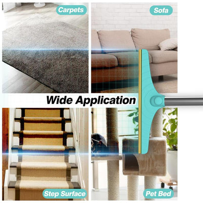 Cat Hair Remover, Adjustable Pet Hair Remover, Pet Cleaning Brush with Hanging Ring, Power Broom, Pet Hair Remover Tool for Carpets Floor Use, Pet Products, Cat Grooming Accessories